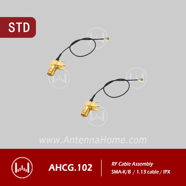 L120 1.13cable SMA-K/B -IPX, Cable Assy