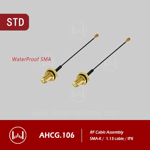 SMA Cable ASSY, WaterProof,1.13cable L120 IPX Conn,