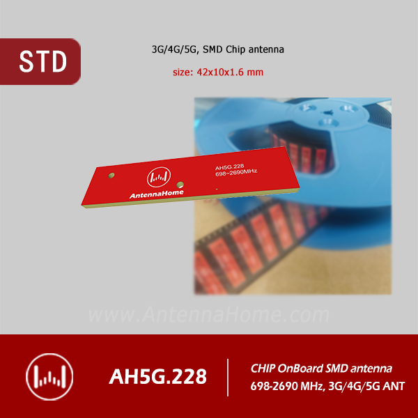 3G/4G/5G, 690~2690MHz, SMD, CHIP Antenna  AH5G.228